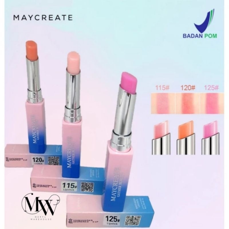 Maycreate Lipgloss Lip Balm Mosturizer Lipstik dijamin Awet Seharian