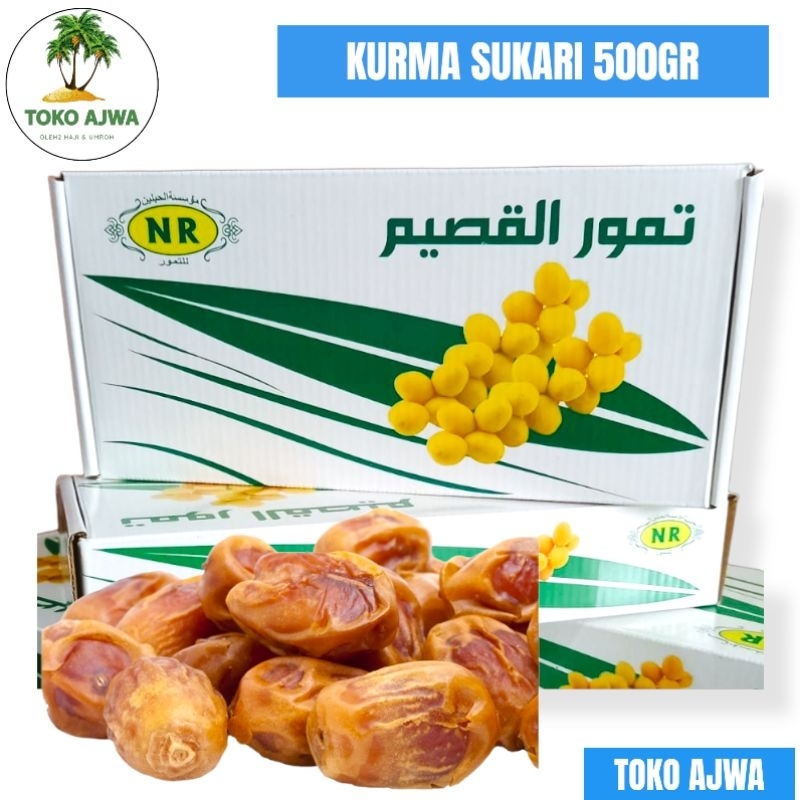 

Kurma sukari NR premium 500gr/KURMA SUKARI ALMADINAH/ALQASIM [kemasan dus]