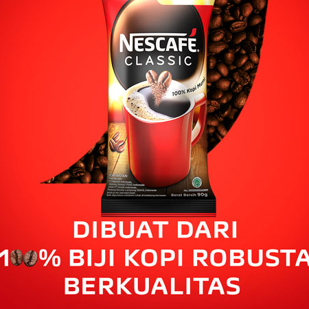 

Nescafe classic kopi seduh 120gr bubuk kopi hitam murni robusta halal premium