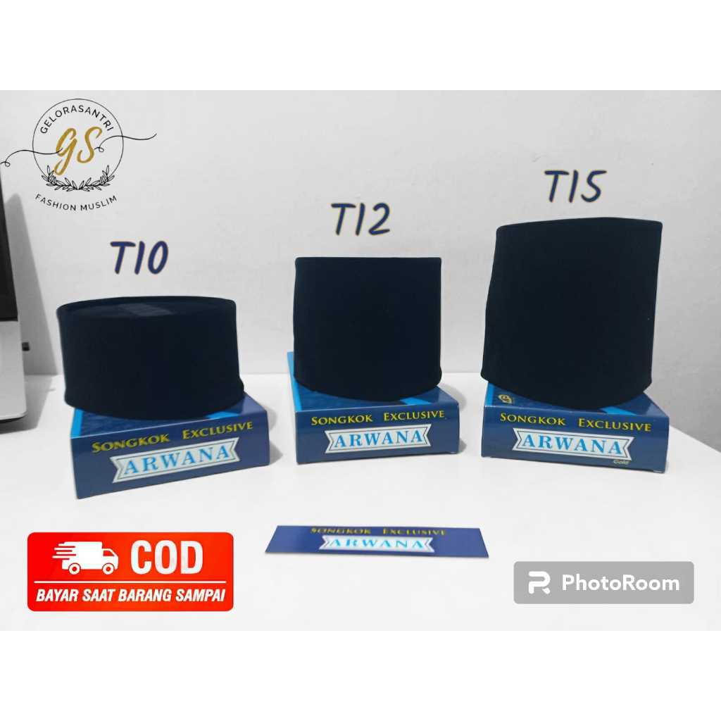 Peci hitam tinggi 10cm,12cm,15cm/songkok arwana/peci halus/peci nomer tinggi