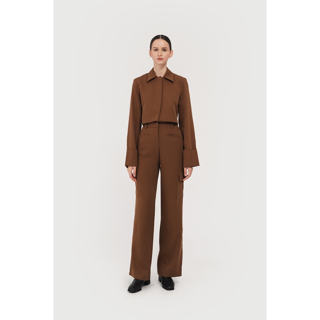DUMA - Frank Cropped Blazer Brown