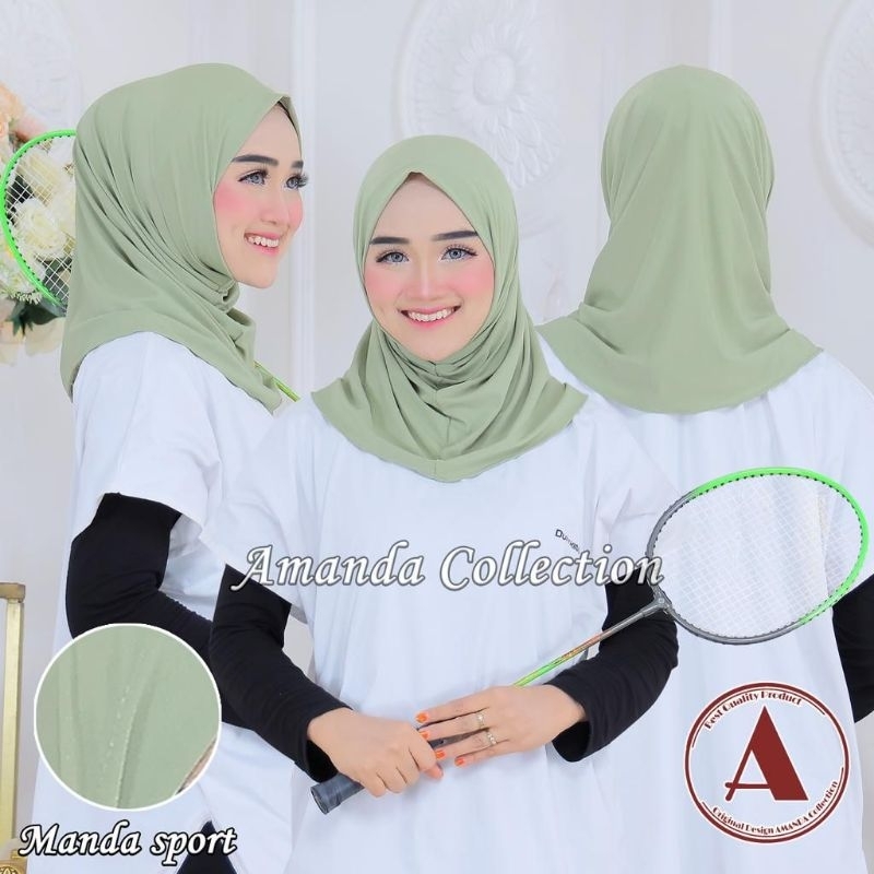 Hijab sport non pet Jersey premium / hijab instan non pet Jersey premium