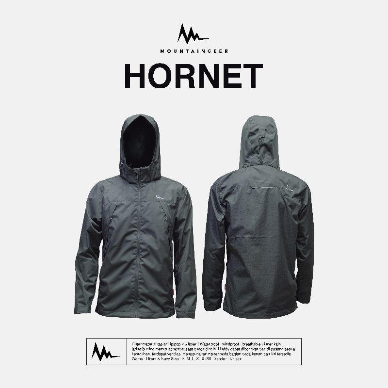 JAKET GUNUNG MOUNTAINGEER HORNET SERIES - JAKET GUNUNG SAMAGAHA OUTDOOR HORNET SERIES