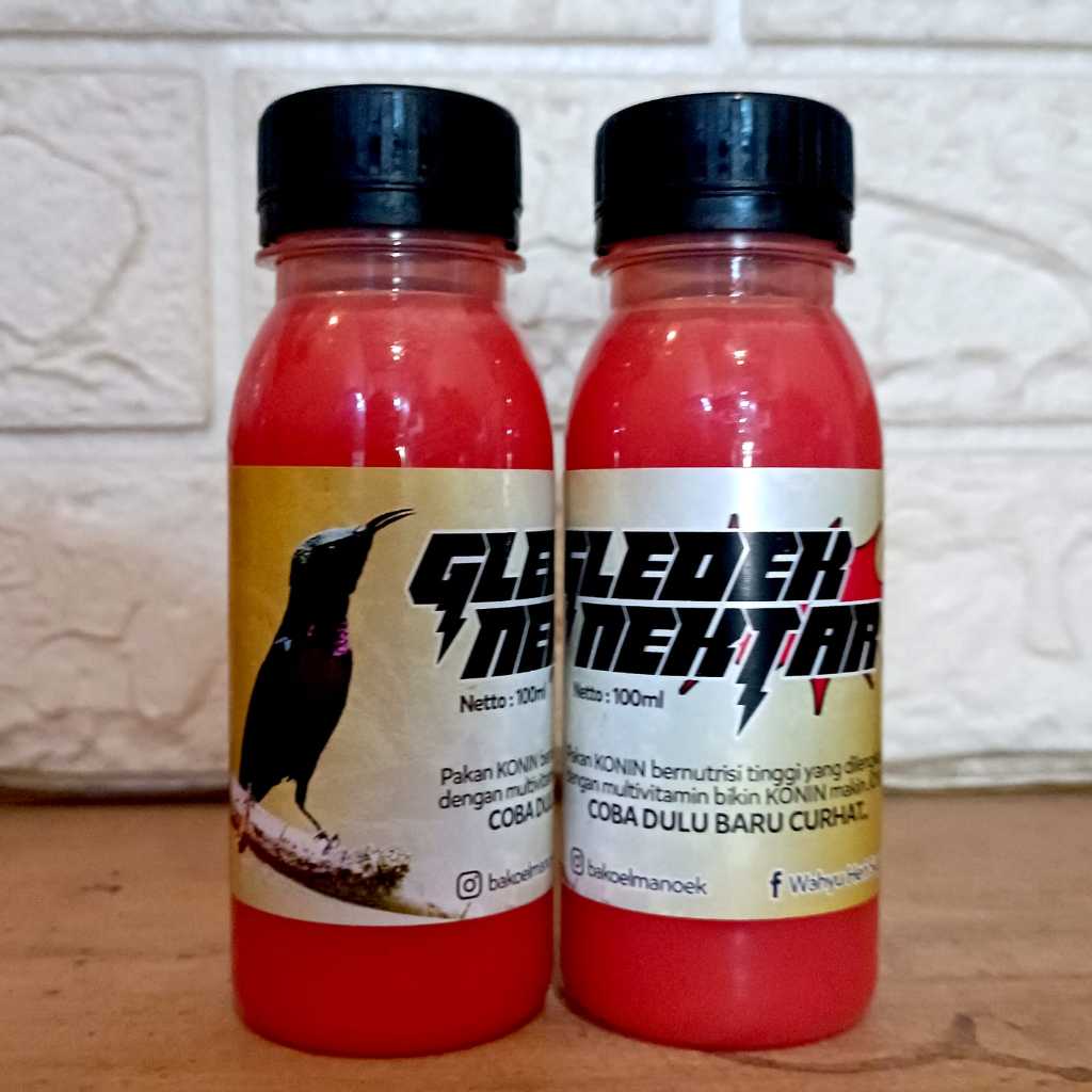GLEDEK NEKTAR 100ML PAKAN SOGON KOLIBRI DOSIS TINGGI LOMBA DAN HARIAN