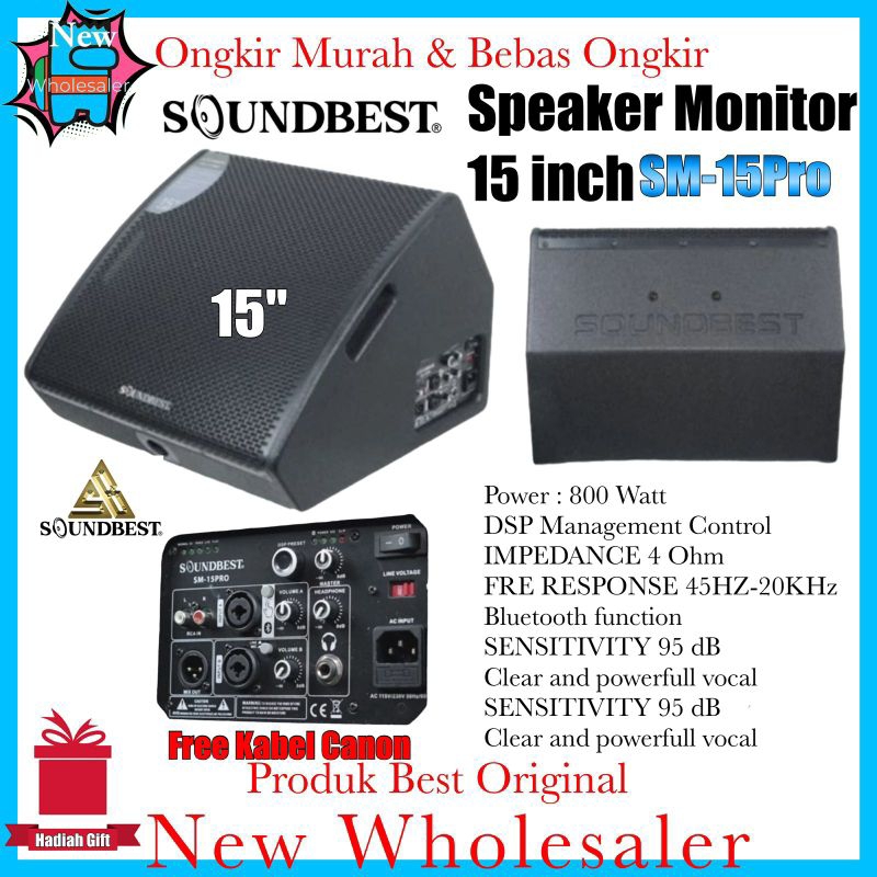 Speaker Sound Aktif Monitor panggung 15 inch Soundbest Sm15Pro Original resmi