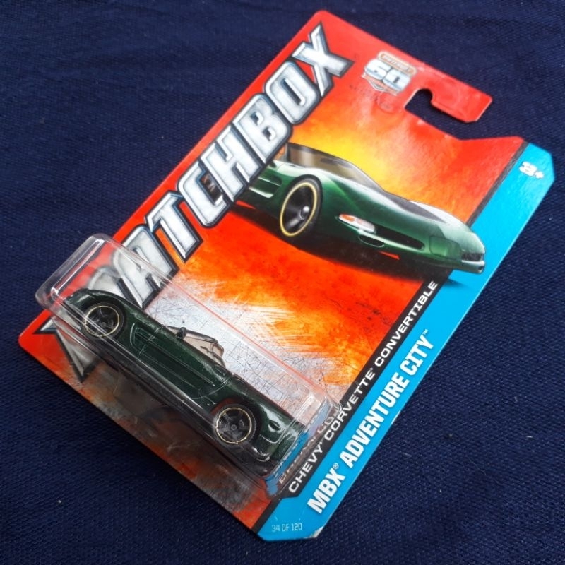 Diecast Matchbox Mbx Adventure City Chevy Corvette Convertible Hijau