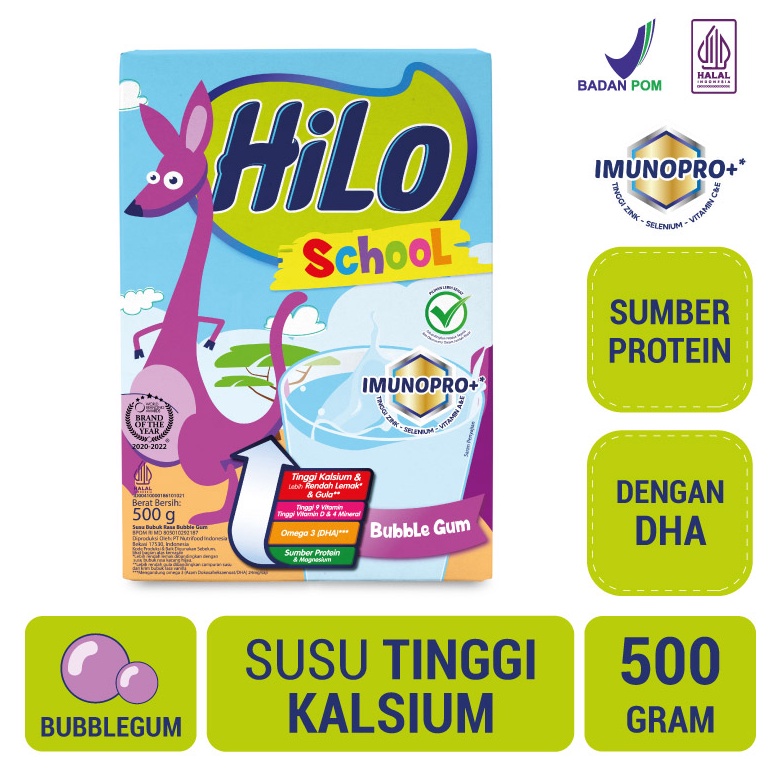 

PROMO ALE HiLo School Bubble Gum 5 gram Susu Tinggi Kalsium Lebih Rendah Lemak