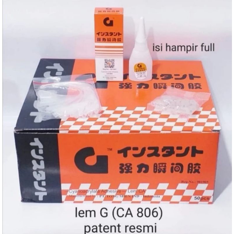 

LEM G BARCODE RESMI CA 806 1 box isi 50 pcs
