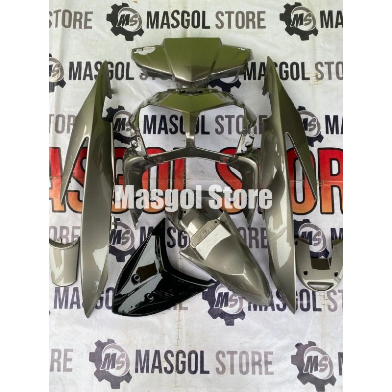 Cover Full body halus Honda Vario 110 karbu Silver Grey custom