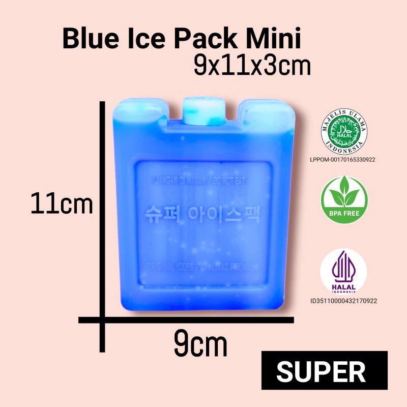 ice pack 11×9×3 ice gel kecil mini Thermafreeze blue ice dry cooler bag box styrofoam