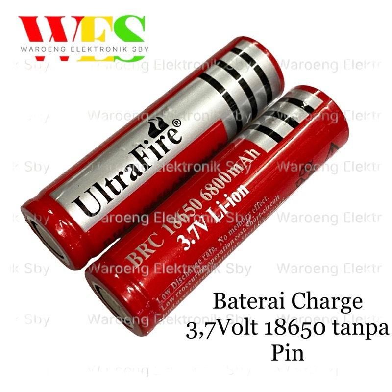 BATERAI 3,7 VOLT  ULTRALFIRE 18650 / RECHARGE BATTERY