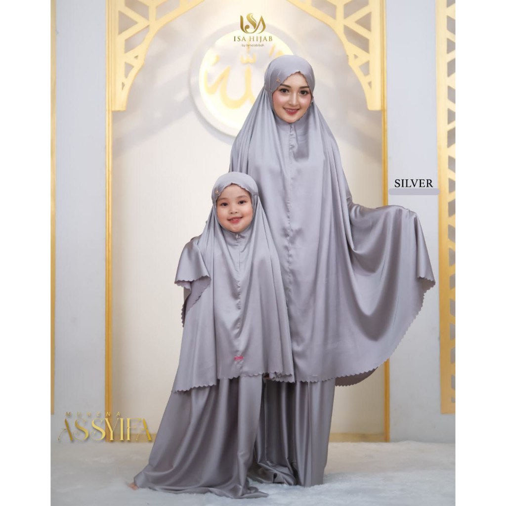 Mukena couple Assyifa mom &amp; kids anak dewasa by isa hijab (pre order)