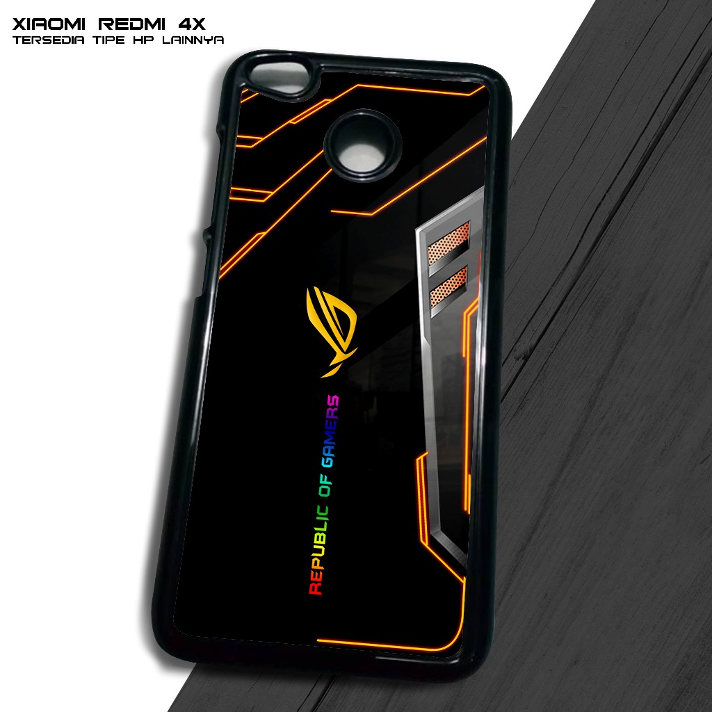 Case Xiaomi Redmi 4X - Casing Redmi 4X - ( LOGO GAMERS ROG ) - Case 2D Glossy - Case Hp - Casing Hp 