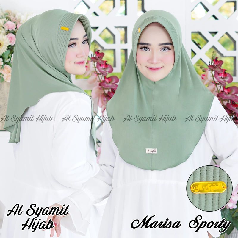 Hijab Bergo Hamidah Jersey - Hitam Ukuran M, Nyaman Dipakai Seharian (Marisa)