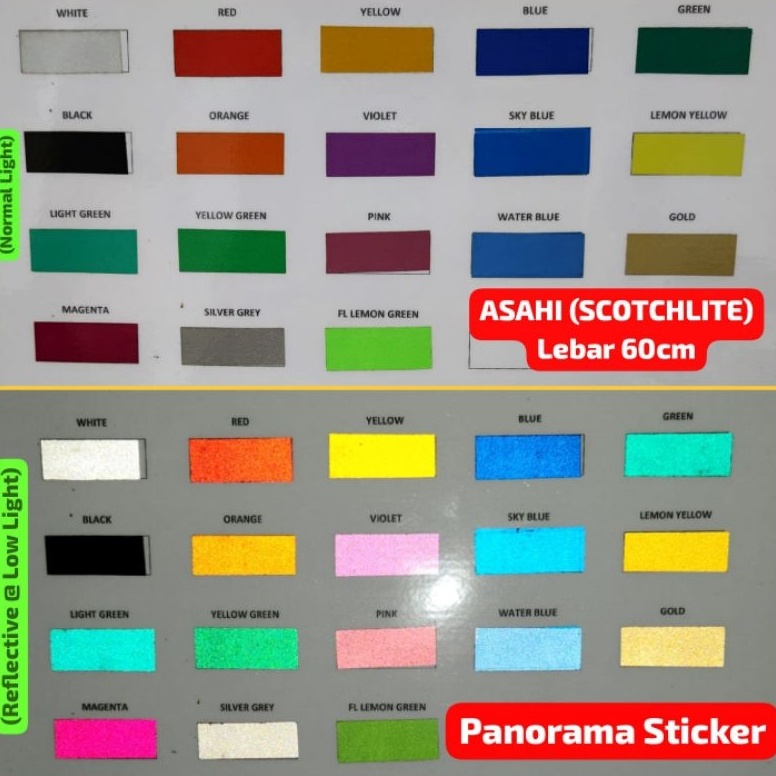

Stock Banyak ASAHI Scotchlite Sticker Reflective Lebar 6cm 6C