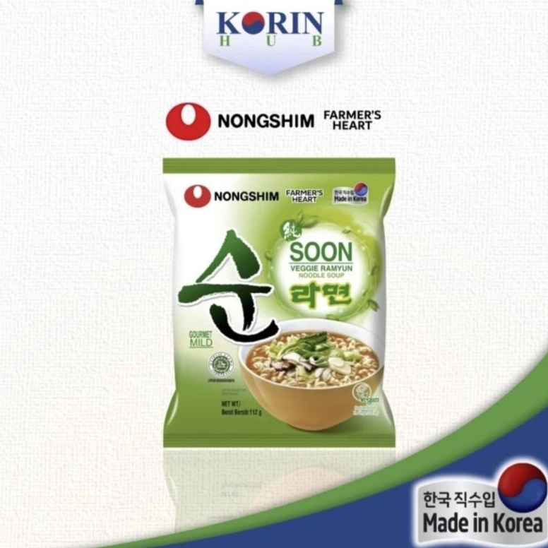 

PAKET LENGKAP Nongshim Soon Veggie Ramyun Noodle Soup 112 gr Soon Veggie Ramyun