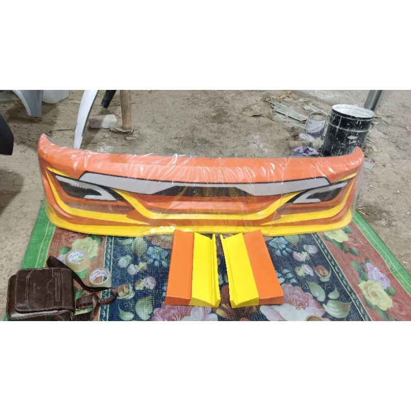 bemper patriot plus lampunya bisa buat canter, ragasa, dyna, elf