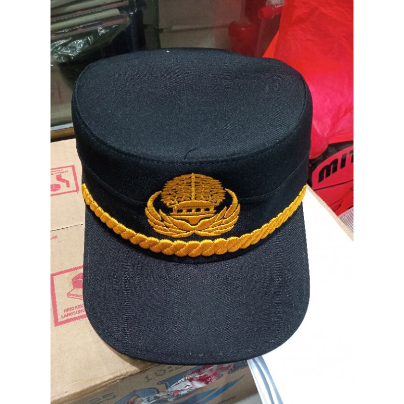 Topi komando korpri hitam gol 3