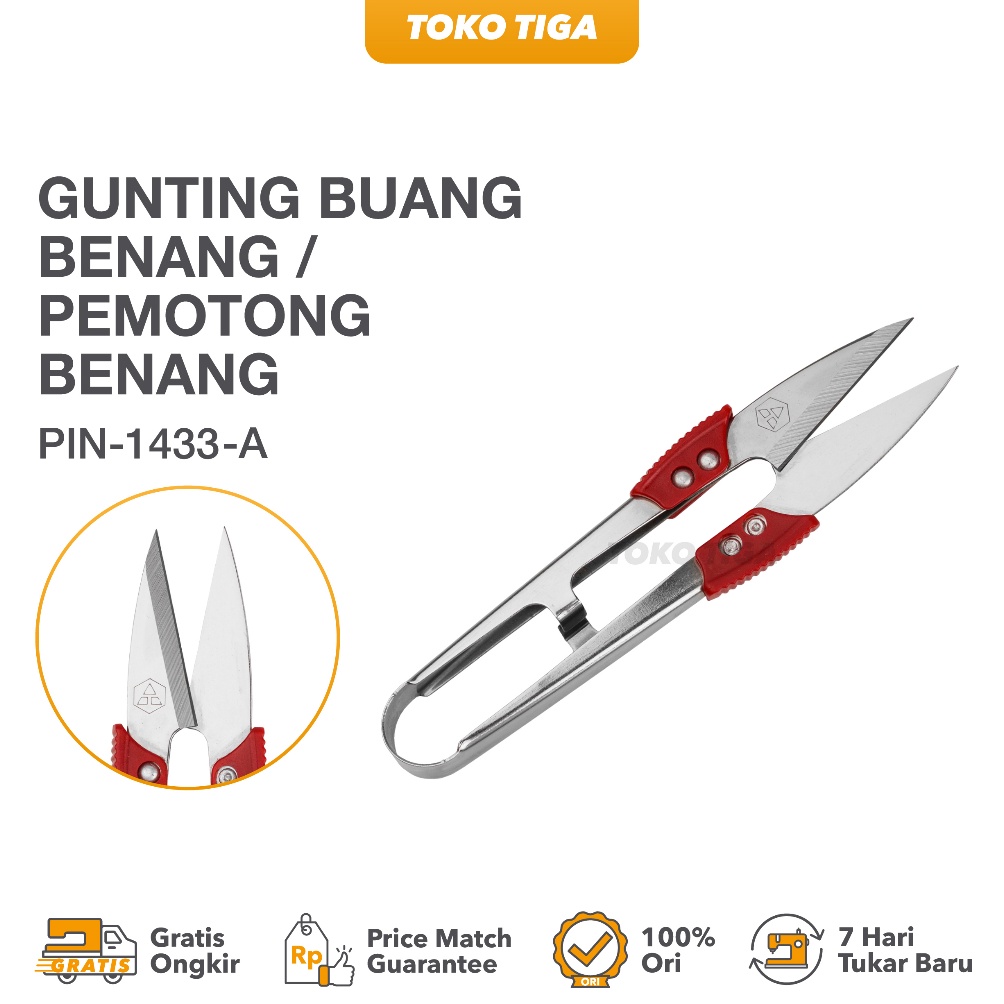 

el Terkini Thread Cutter Gunting Cekris Buang Benang Stainless PIN1433 EP6