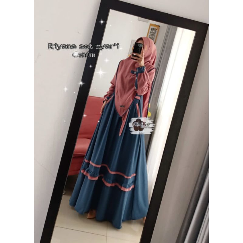 RIYANA SET SYAR'I ORY ATHATA BY DZEE |  MODEL TERBARU  DZEE ORIGINAL | GAMIS POLOS  | FASHION WANITA
