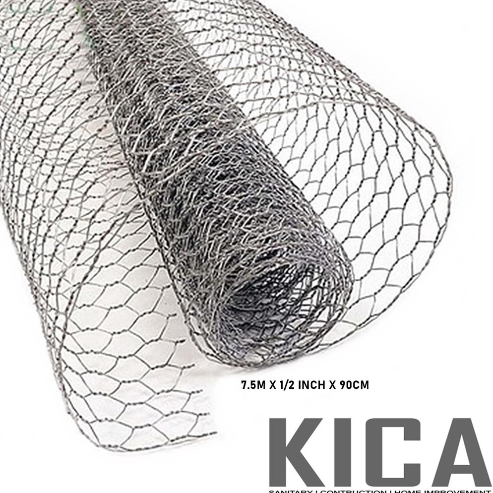 Laris KAWAT AYAM ROLL ROLLAN  CHICKEN WIRE MESH  KAWAT GALVANIZED PANJANG 75M 9I