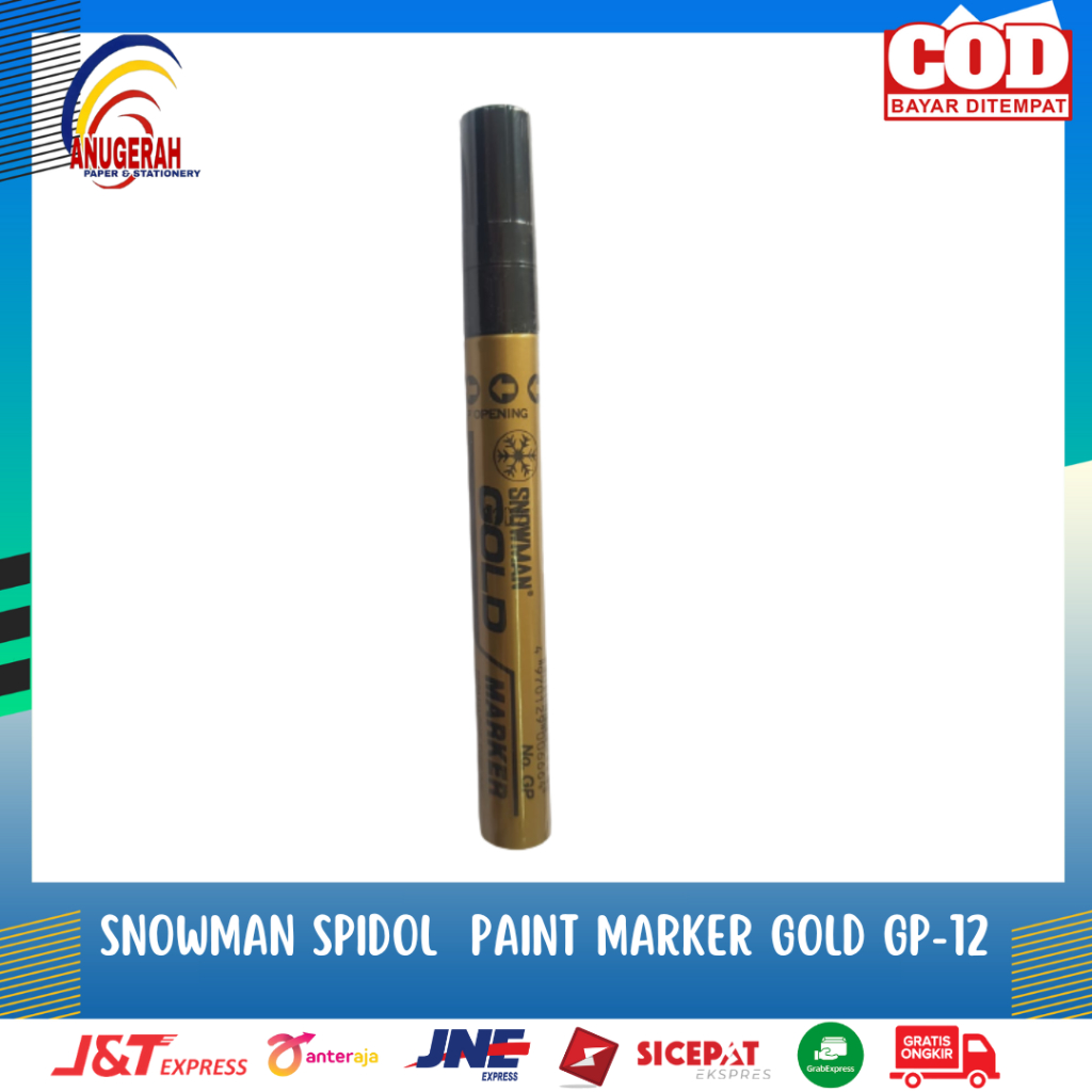 

SNOWMAN SPIDOL PAINT MARKER GOLD GP-12 (PCS)