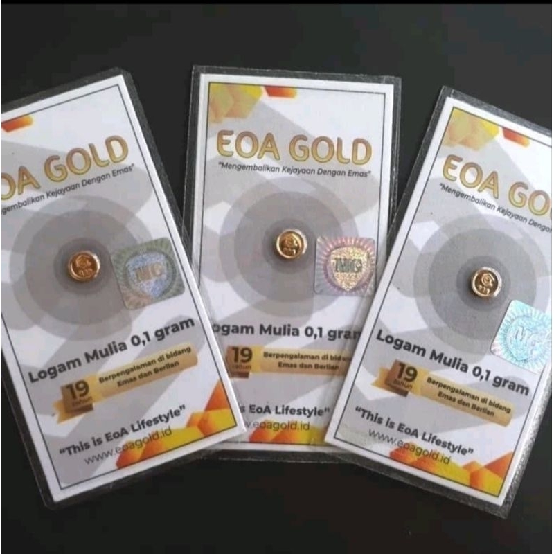 PROMO TERMURAH LM EOA GOLD MINI GOLD EMAS MURNI EMAS BATANGAN 0,1GR 0,2GR 1GR