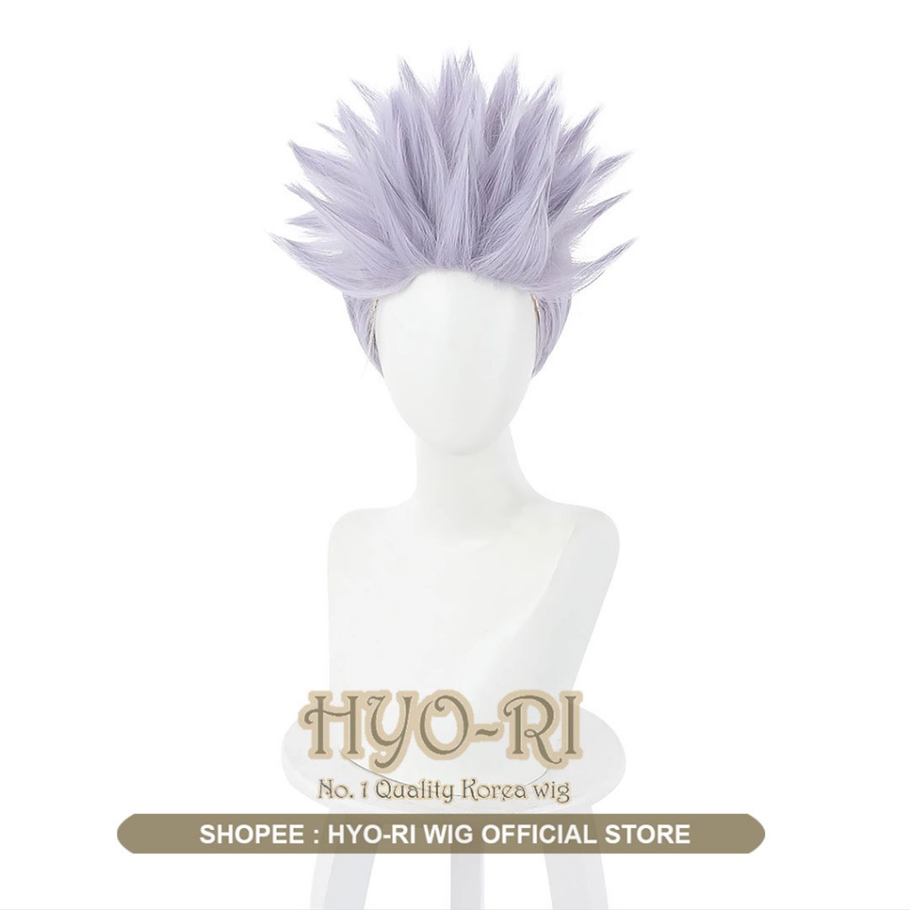 HYO-RI WIG : WIG GOJO SATORU WIG SATORU GOJO WIG COSPLAY ANIME JUJUTSU KAISEN STYLE B