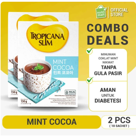 

Twin Pack: Tropicana Slim Mint Cocoa (10 Sch) - Minuman Bebas Gula
