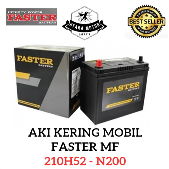 FASTER Aki Kering Mobil MF 210H52 N200 12V 200Ah Genset Kapal Bus Truk