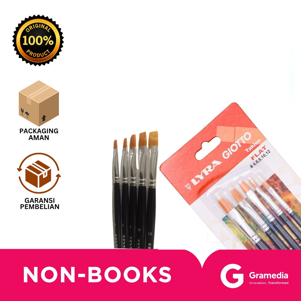

Gramedia Bali - MNH-LYRA BRUSH SET FLAT 04; 06; 08; 10; 12 BLUE