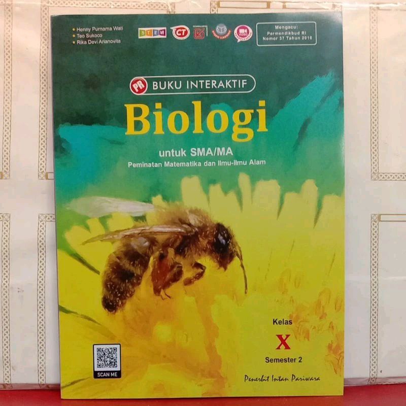 Buku PR/LKS interaktif Biologi kelas X,10 Semester 2 (K13 revisi) intan pariwara, 2021
