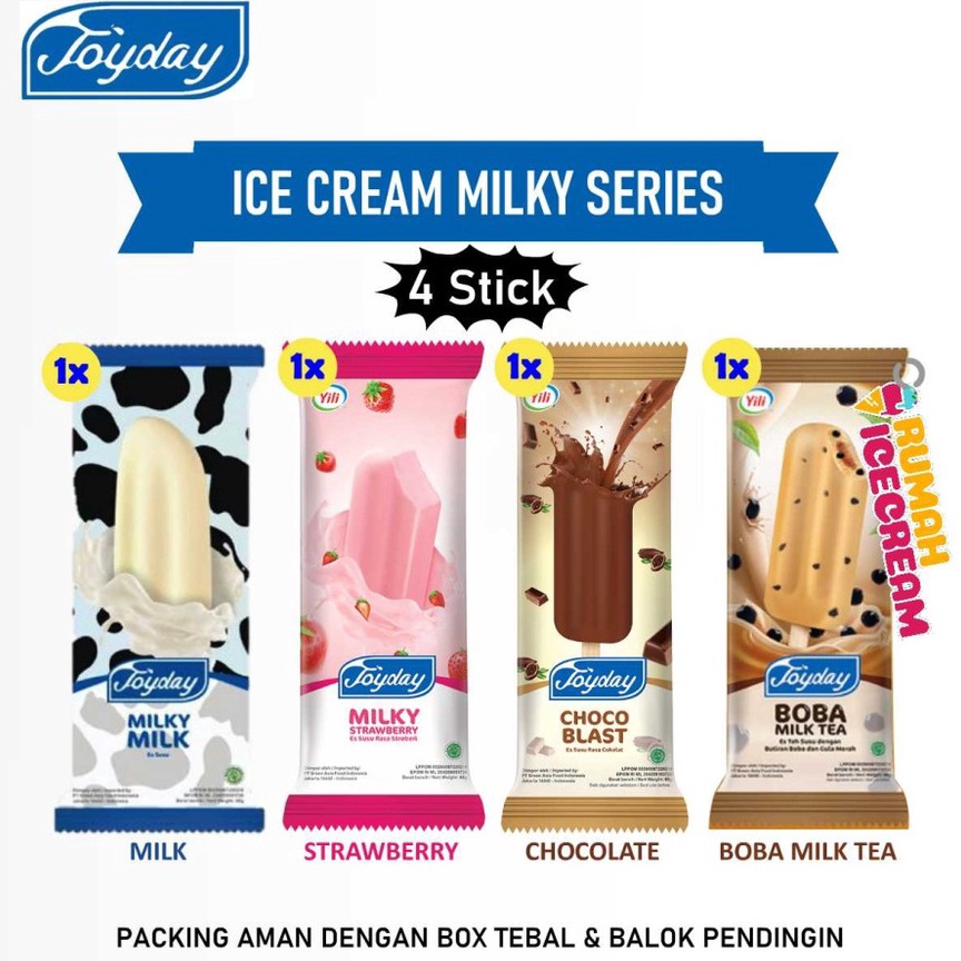 

COD TERMURAH Es Krim Milky Series 4pcs Joyday