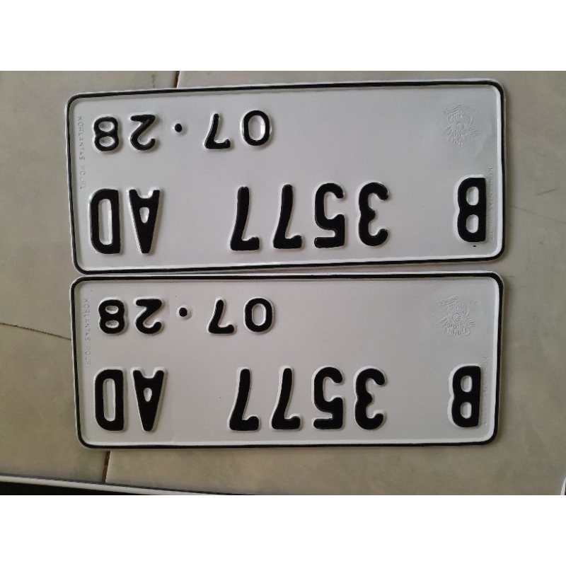 plat nomor motor font ori