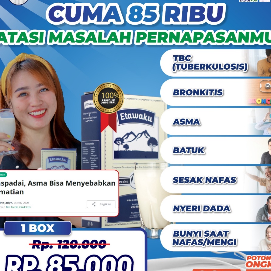 

GWWR369 Ready Stok Etawaku Platinum Susu Kambing Etawa Krimer Nabati Bubuk Susu Kualitas Premium 1 Box