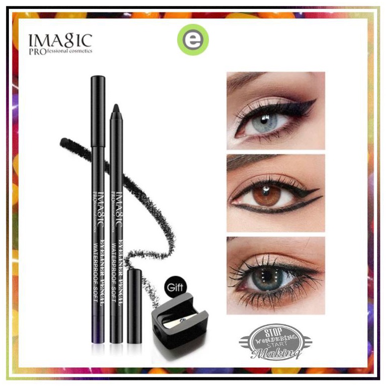 Terlaris IMAGIC Eyeliner Pensil HITAM Waterproof 1 pcs Rautan IMAGIC Original Eyeliner Pencil 82