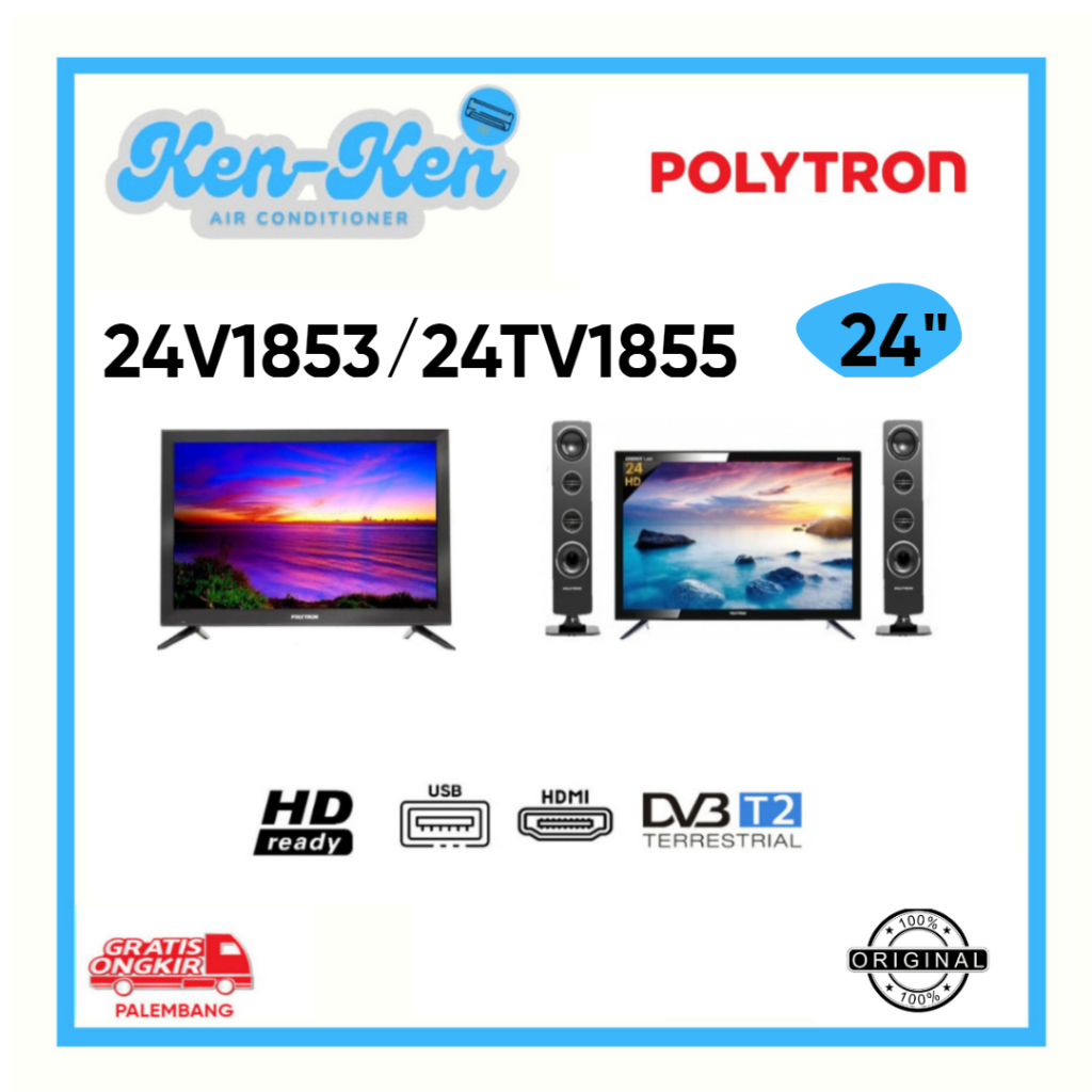 TV LED Digital Polytron 24V1853 / 24TV1855 LED Polytron 24 Inch Digital TV