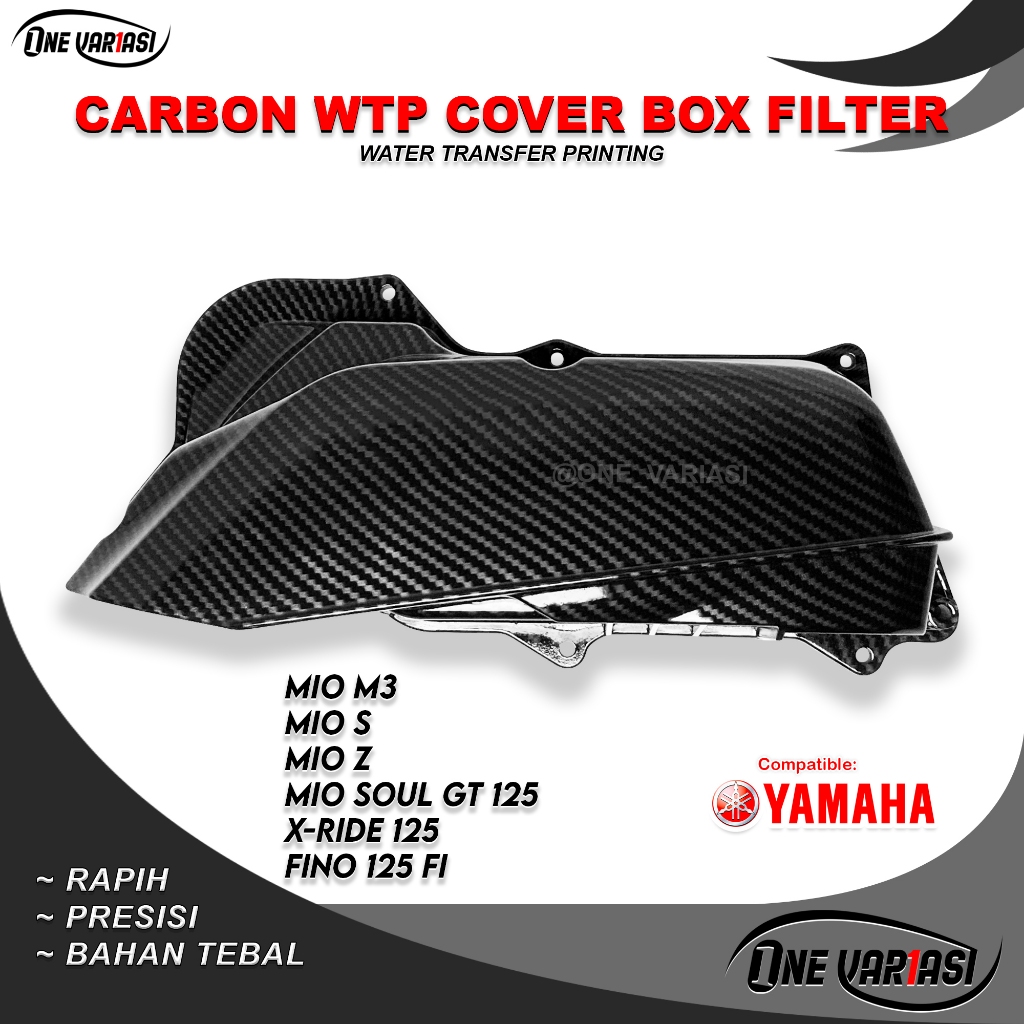 COVER TUTUP BOX FILTER CARBON MIO M3 125 FINO 125 XRIDE 125 CARBON