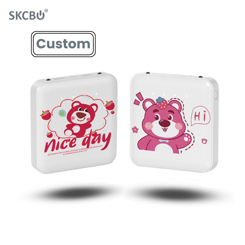 SKCBO Custom Powerbank 20000 mAh Dual USB Output Power Lotso Gaya kartun Lucu Mini UV Ori untuk Andr