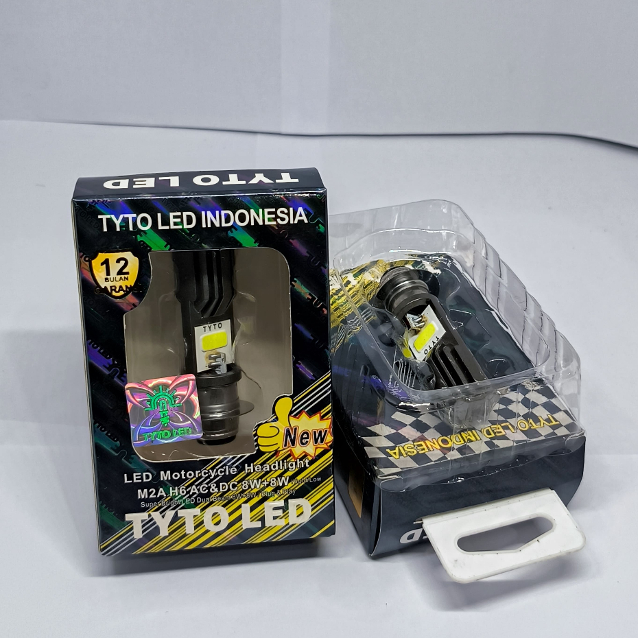 LAMPU UTAMA MOTOR AC DC H6 TYTO LED PUTIH MATIC/BEBEK