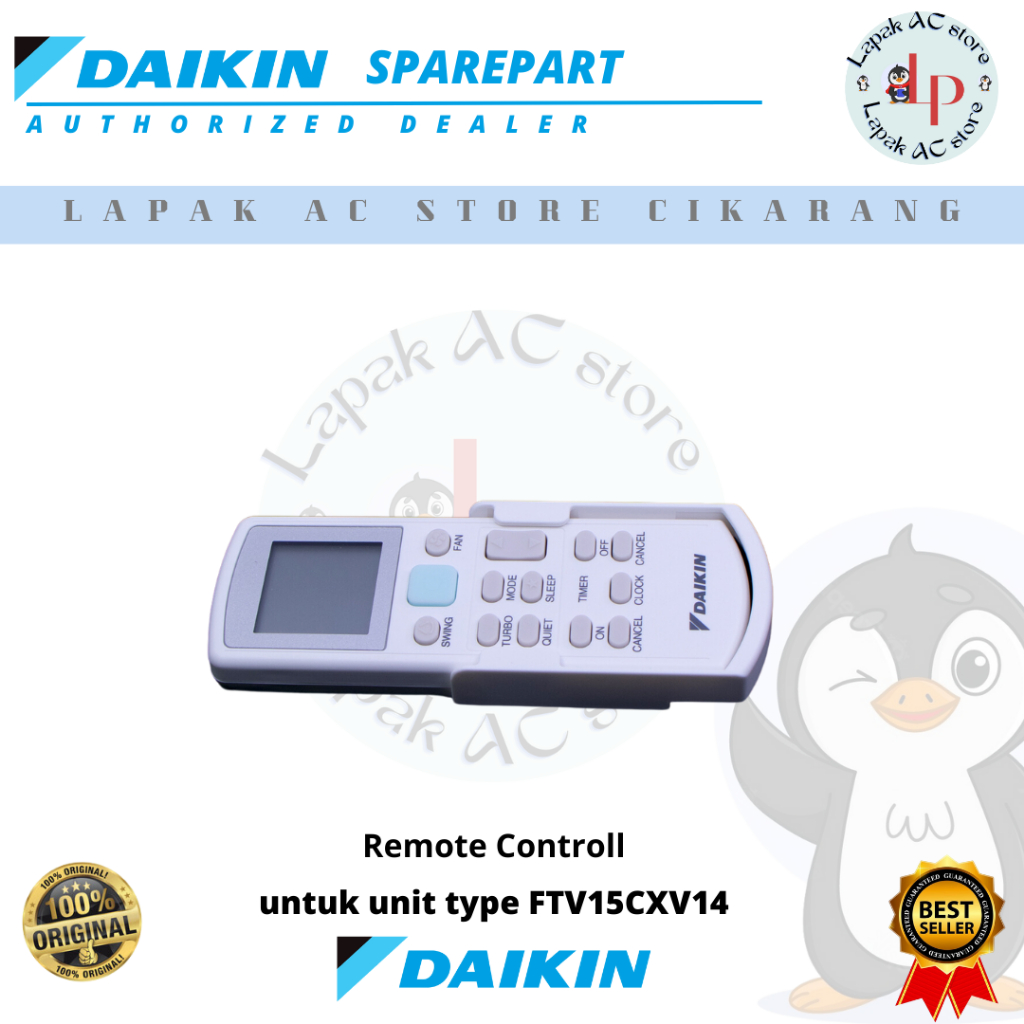 Remot,Remote AC DAIKIN Malaysia 1/2 PK FTV15CXV14