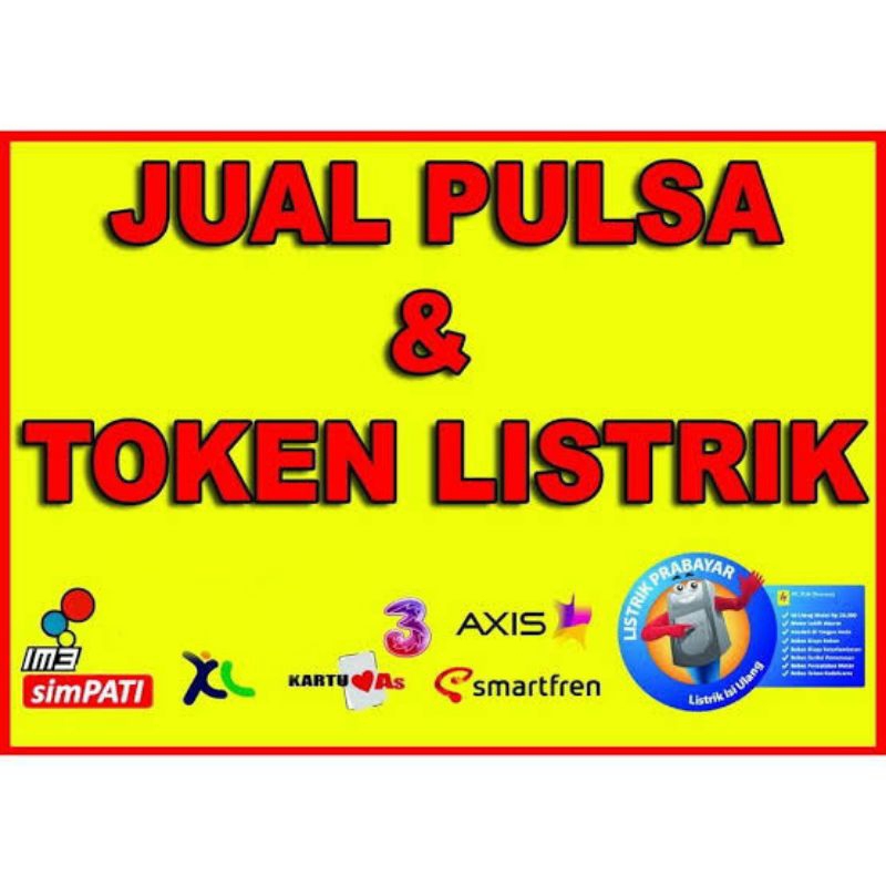 Jual Pulsa dan Token listrik murah