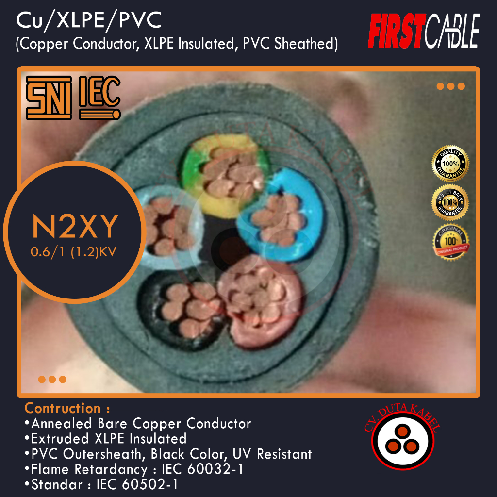 Kabel N2XY 5x16 mm2 (Cu/XLPE/PVC) FIRST CABLE /5x16 mm/5 x 16 mm2/5x16mm2/5 x 16 mm2/5x16mm2