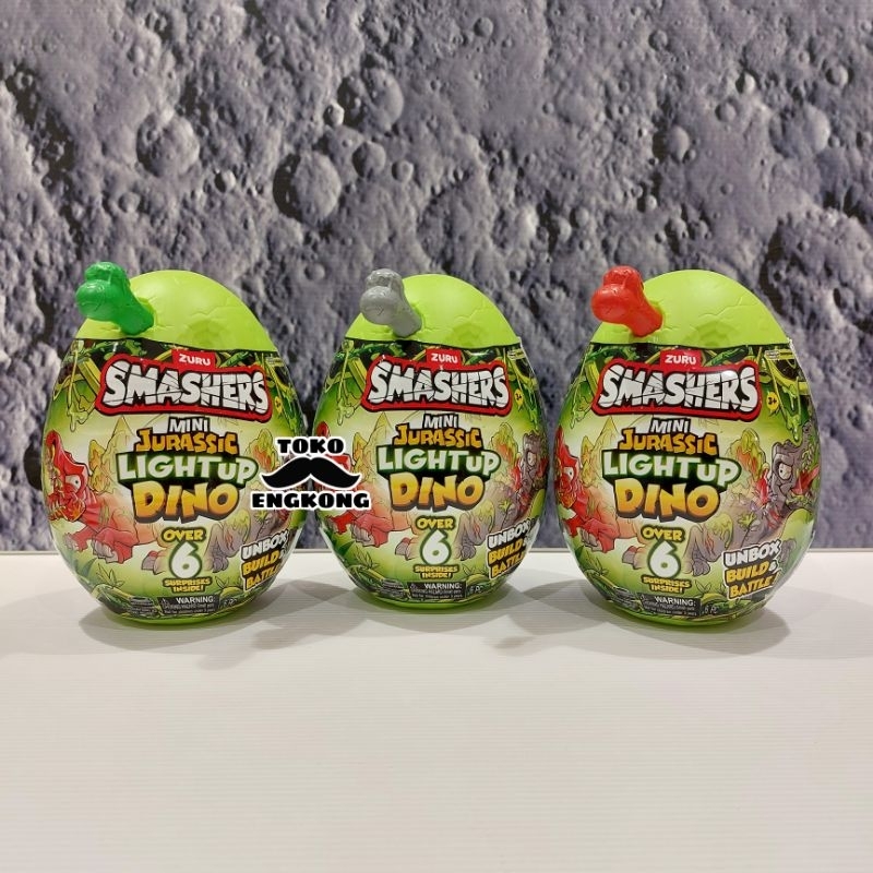 ZURU SMASHERS MINI JURASSIC LIGHT UP DINO EGG