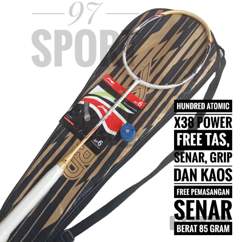 RAKET BADMINTON HUNDRED ATOMIC X35SPD,38PWR