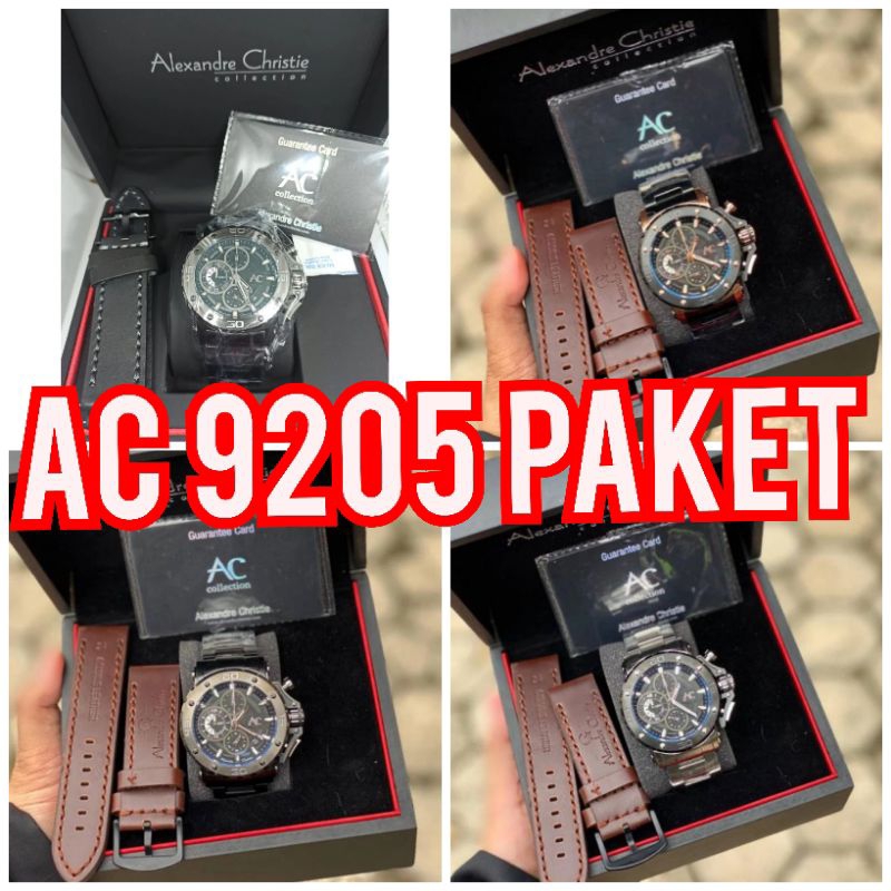 JAM ALEXANDRE CHRISTIE AC 9205 BONUS TALI / AC9205 PAKET ORIGINAL