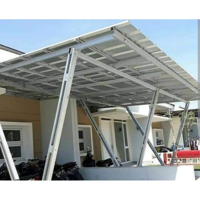 Canopy alderon rangka baja ringan rumah terbaru