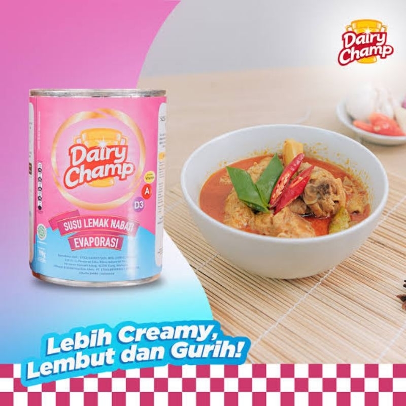 

susu evaporasi dairy champ 390 gr