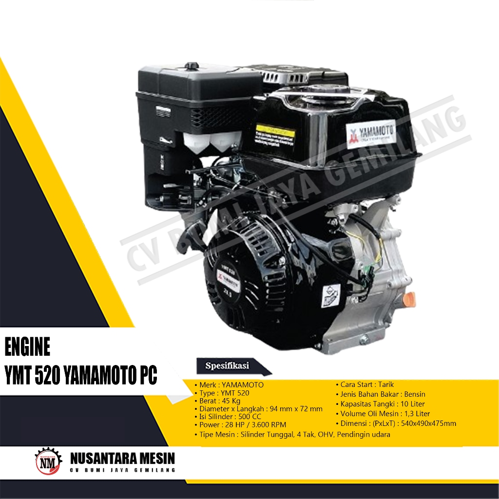 MESIN PENGGERAK SERBAGUNA / ENGINE YMT 520 YAMAMOTO PUTARAN CEPAT