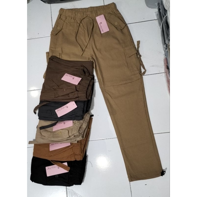 CELANA PANJANG CARGO RING SERUT SIMPLE ME